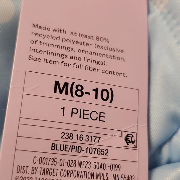 NWT Wild Fable Womens Side-Cinch High Leg Cheeky One Piece Swimsuit M 8-10 - Picture 8 of 8